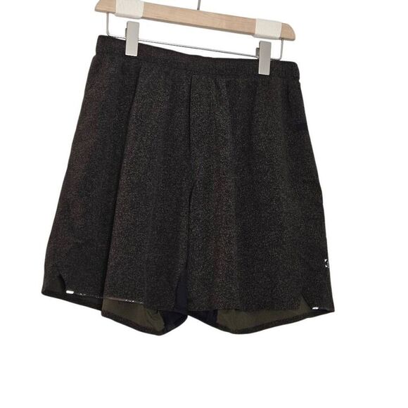 Lululemon Men's Surge Shorts Size Large Linerless 7" Inseam Green Black - Picture 2 of 8